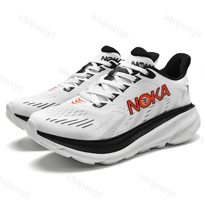 2025 New Fashion Trend Men's Thick Soled Running Sneakers Breathable Mesh Outdoor Sports Comfortable Lightweight Lace-up Shoes