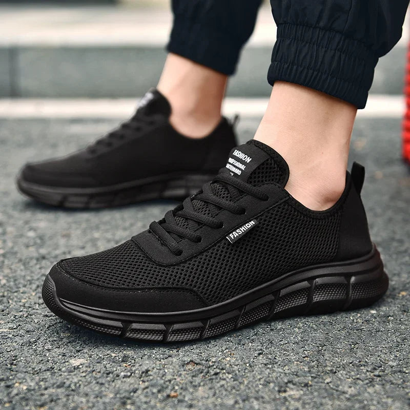 MAEDEF New Sneakers Men's Breathable Mesh Lightweight Casual Walking Man Shoes Big Size 39-48 Comfortable Black Sneakers for Men