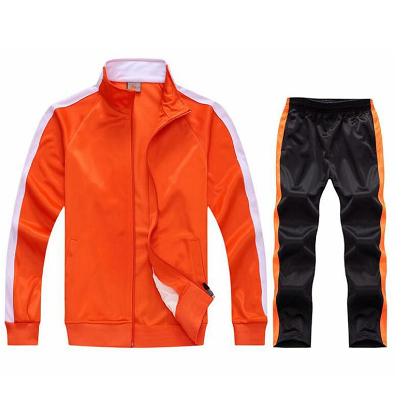 2Pcs Set Men's Sweatsuit Sportswear Tracksuit Men Jacket and Pants Sets Training Suit Autumn Winter Spring Sporting Track Suit