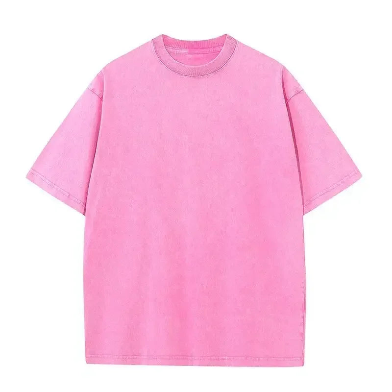 230GSM 100% Combed Cotton T Shirt for Women Men Washed T-Shirt Oversized Tshirt Casual Top Tee Shirt Luxury Male Clothing