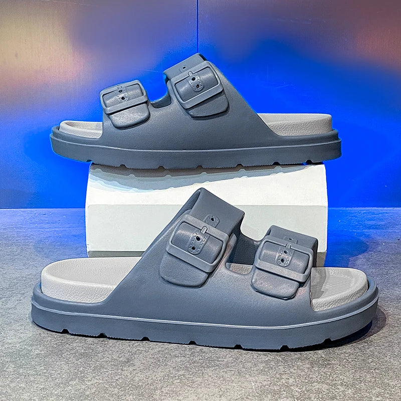 Men's Slippers Indoor Outdoor Sandals Beach Comfortable Soft Thick Slides Design Men Casual Shoes Flip-flops Mens Home Slippers
