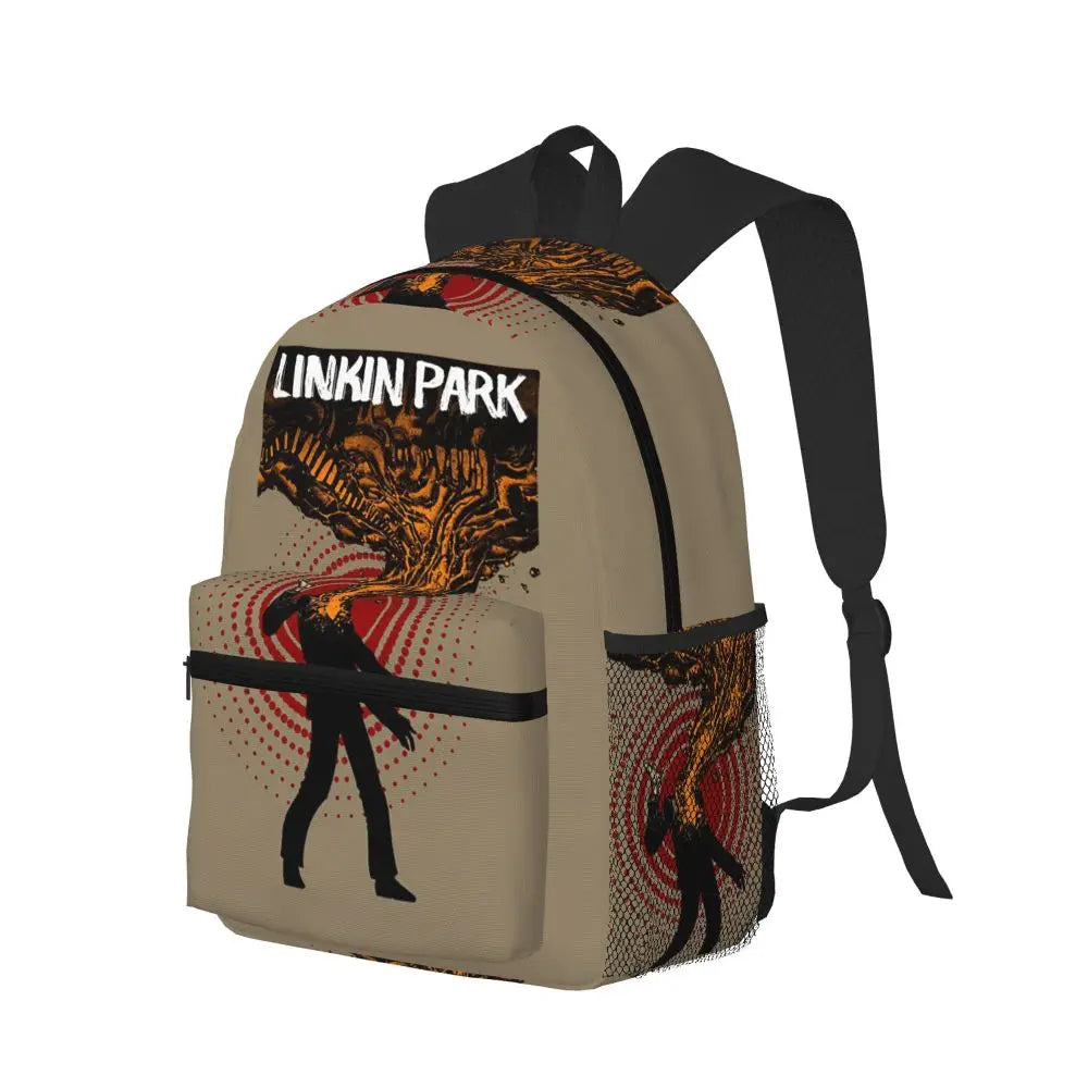 L-Linkin-S P-Park-S Band Student Backpack School Bag Hiking Travel Daypack for Boys Girls Fashion Bookbag Shoulder Bags