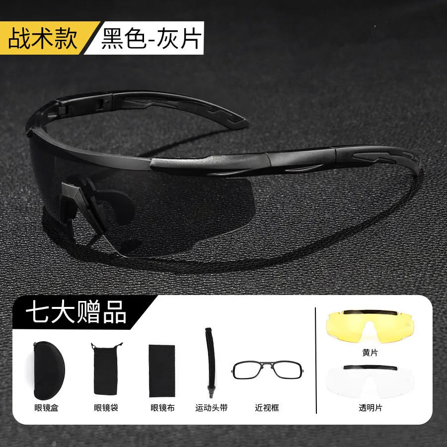 Tactical Glasses Fans Real CS  Shooting Glasses Outdoor Windproof Sand Riding Goggles hiking glasses