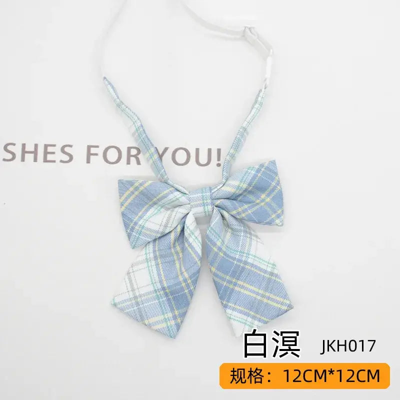 Trendy JK Ties Bowtie Women College Student Collar Neckwear Daily Shirt Accessories Cotton Plaid Bowknot Lolita Girls Lazy-tie