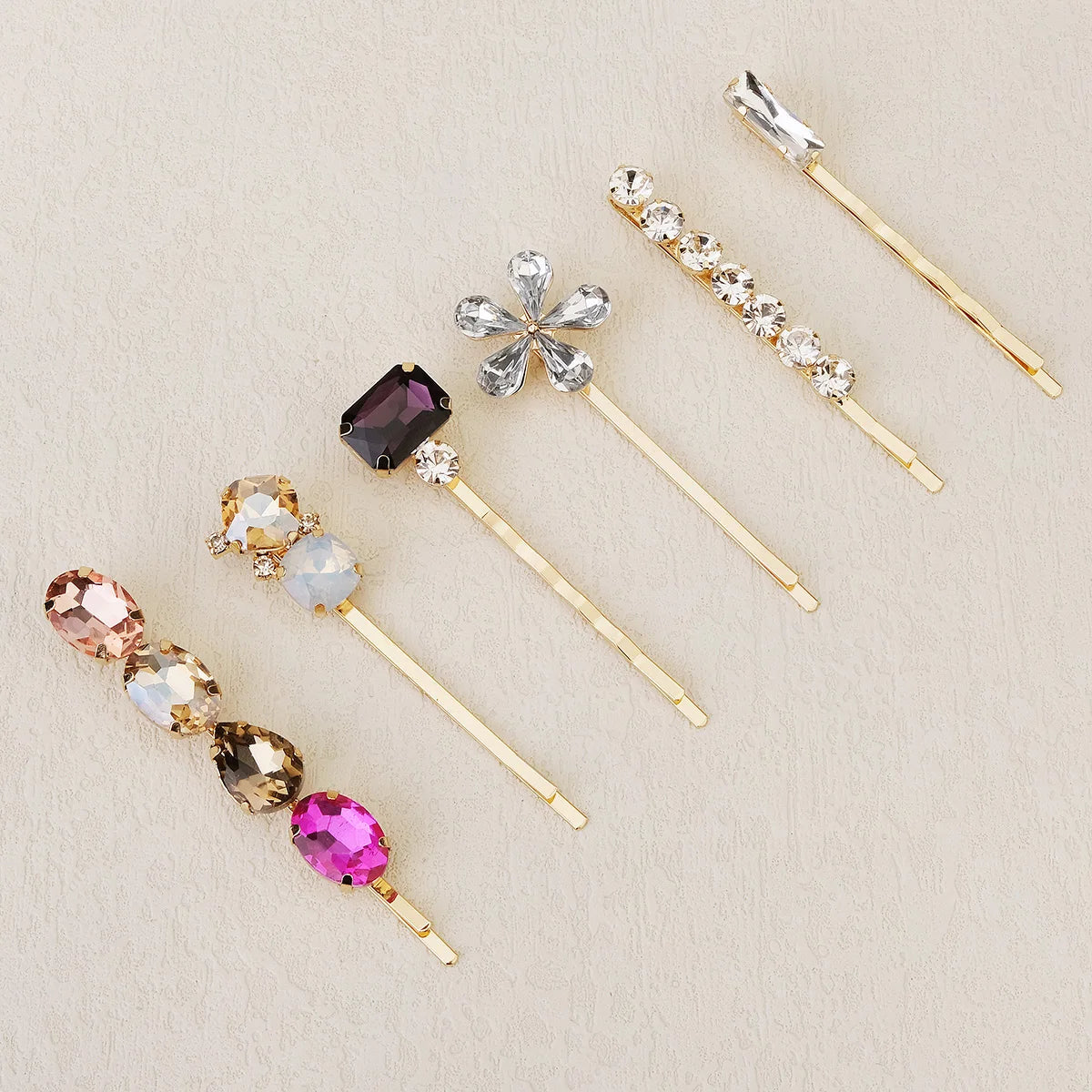 Upscale Luxurious Crystal Zircon Hair Clip Temperament Elegant Wild Hair Pins Leisure Prom Street Beat Personality Retro Hair BAZAARHUBO