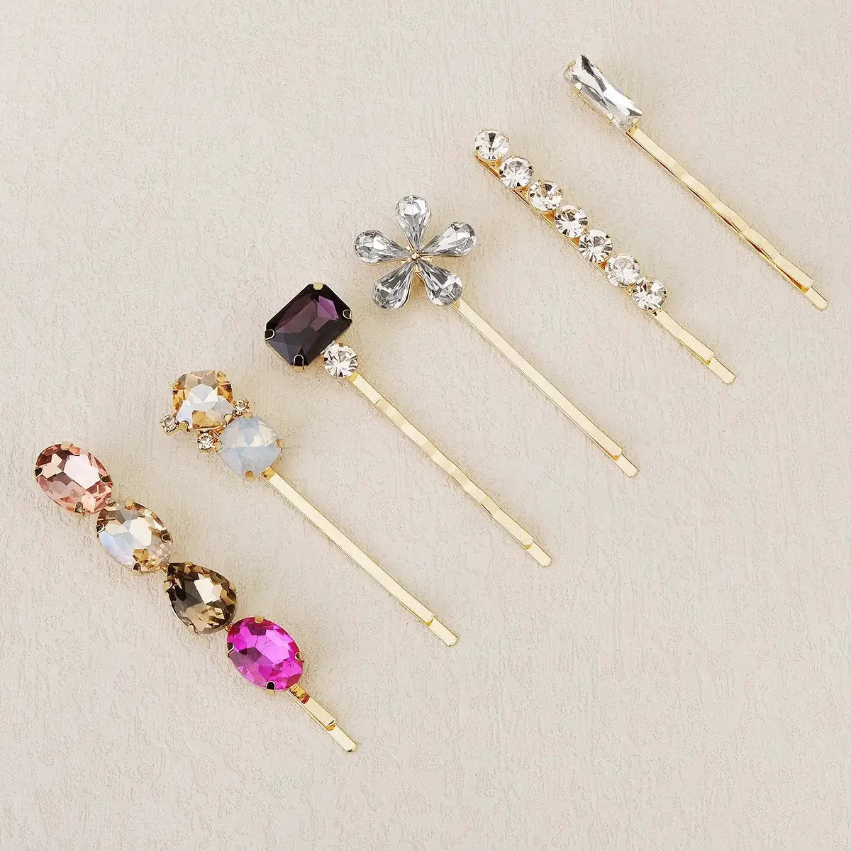 Upscale Luxurious Crystal Zircon Hair Clip Temperament Elegant Wild Hair Pins Leisure Prom Street Beat Personality Retro Hair BAZAARHUBO