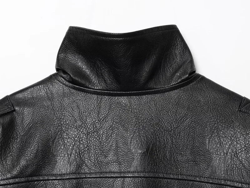 MUJER Faux Leather Women's Jacket Black Oversize Bomber Jackets for Women Outerwears Winter Overcoat Female Fashion Jacket Woman