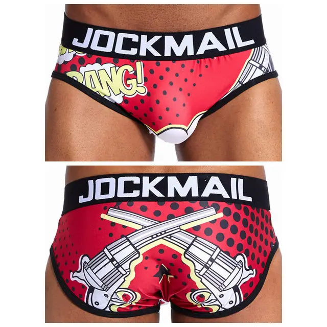 Animal Cartoon Print Men Underwear Nylon Ice Silk Sexy Men Briefs Breathable Slip Cueca Gay Male Panties Underpants Briefs