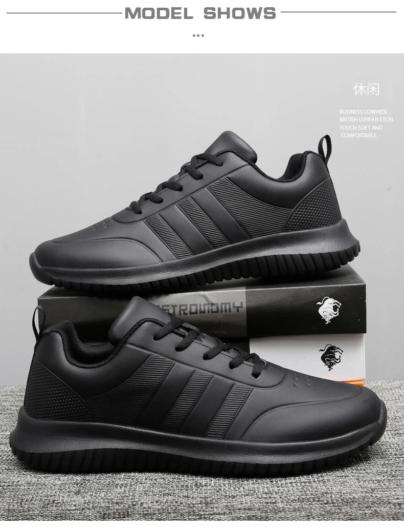 Chef shoes four season soft-sole anti-slip oil-proof waterproof portable kitchen work shoes fashion plus size casual men's shoes