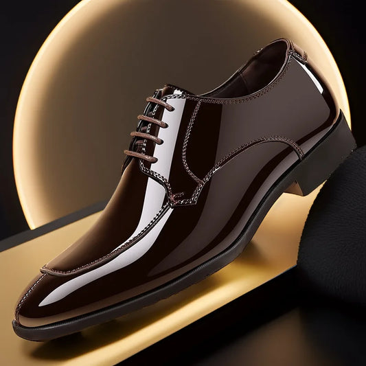 Shoes for Men Fashion Patent Leather Shoes Luxury Pointed Toe Oxford Shoes Men High Quality Business Shoe Designer Wedding Shoe