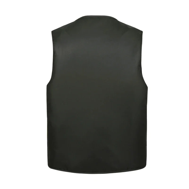 Men Large Size XL-4XL Motorcycle Casual Vest Male Multi-Pocket Tactical Fashion Waistcoats High Quality Masculino Overalls vest