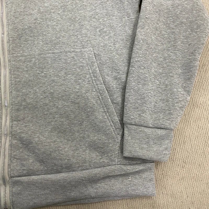 European And American High Street Printed Zipper Hoodie Loose Fit Sweatshirt