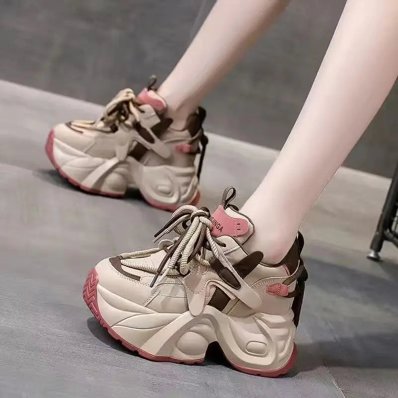 High Quality Spring Autumn Women Platform Sneakers Chunky Shoes Sport Vulcanized Shoes Female Casual Shoes 2026 New
