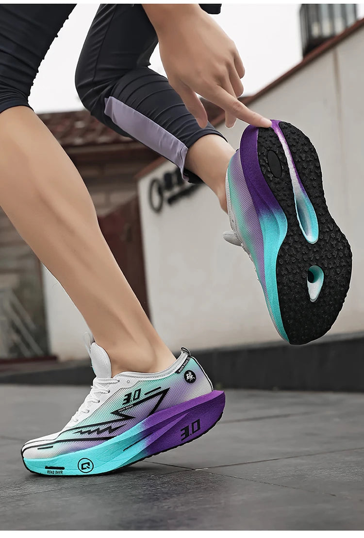 New Running Shoes Men Speciality Marathon Men's Sports Lightweight Carbon Board Women's Comfortable Athletic Nonskid Sneakers
