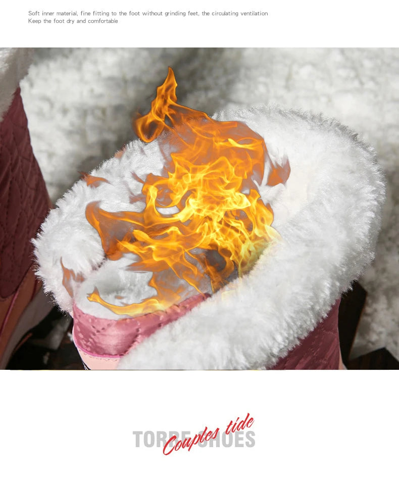 Winter New Women's Boots Plush Warm Women's Snow Boots Outdoor Non-slip Sneakers High Quality Waterproof Women Boots Botas Mujer