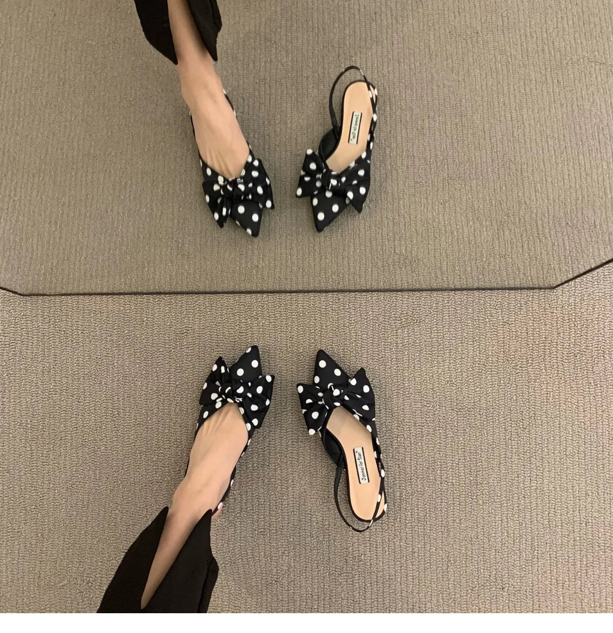 Bow Sandals Women 2022 Summer Pointed Low Heel Sandals Women Fashion Baotou Thin Strap Sandals High Heels Sandalias De Mujer