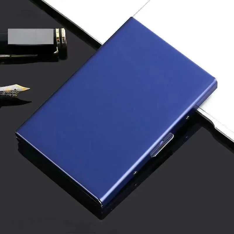 10 Slots Stainless Credit Card Holder Men Slim Anti RFID Travel ID Cardholder Debit Box Women Wallet Metal Case Porte Carte