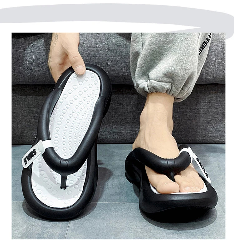 Fashion Men Slippers Bathroom Platform Sandals Women Flip Flops Indoor Non-slip EVA Slides Man Summer Slippers Men Beach Shoes