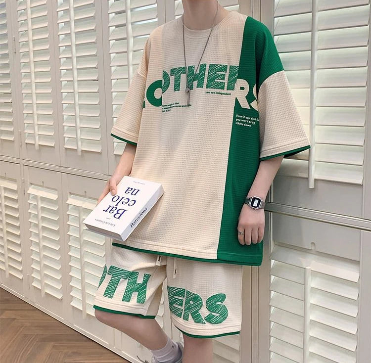Top Shorts Sets Man Casual Sports Suits 2025 Trend Tracksuit Basic Summer Print T Shirt Original Brands Jogging Men's Clothing O