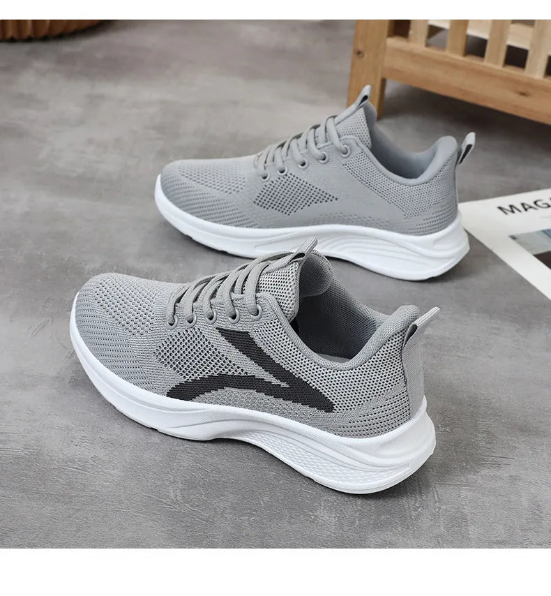 Women Casual Sport Shoes Breathable Lightweight Sneakers Outdoor Mesh Black Running Shoes Athletic Jogging Tenis Walking Shoes