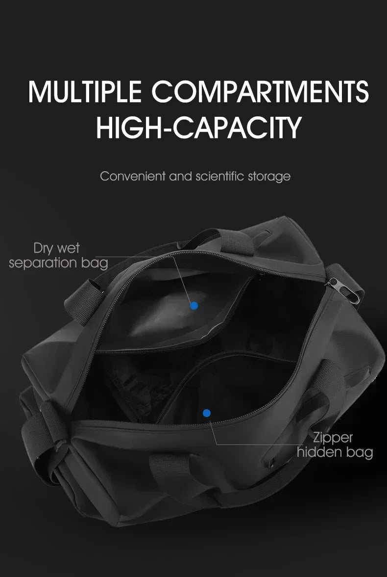 Fashion Travel Bags For Women Large Capacity Men's Sports bag Waterproof Weekend Sac Voyage Female Messenger Bag Dry And Wet