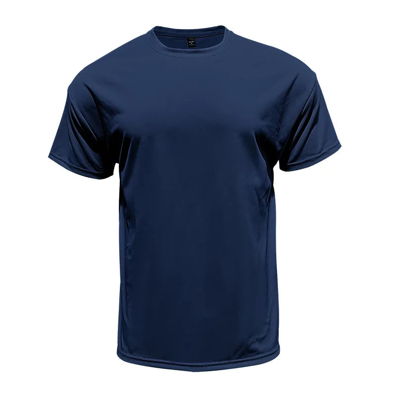 New Summer Style Fashion T-shirt and Utility Shorts Solid Color Set, a Casual and Sporty Men's Suit
