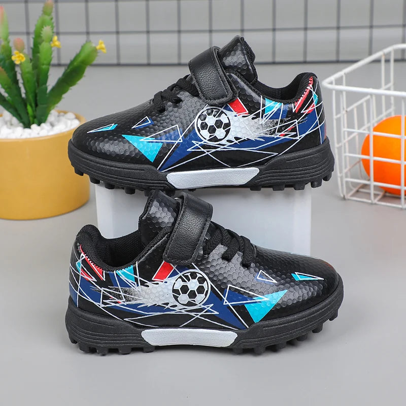 Children's Fashion All-Season Casual Flat Shoes Cartoon Cool Boys and Girls Football Casual Sports Shoes
