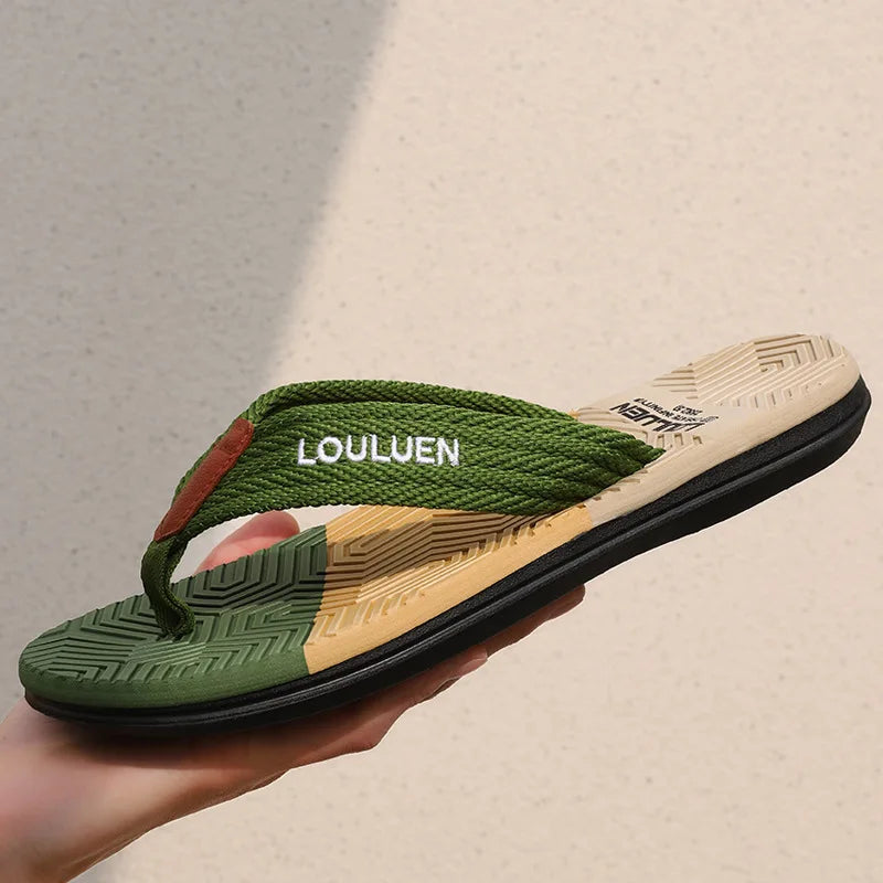 High Quality Men's Slippers Summer Casual Beach Shoes Fashion Mens Outdoor Slippers Flat Sole Non-slip Shoes New Pantuflas Mujer