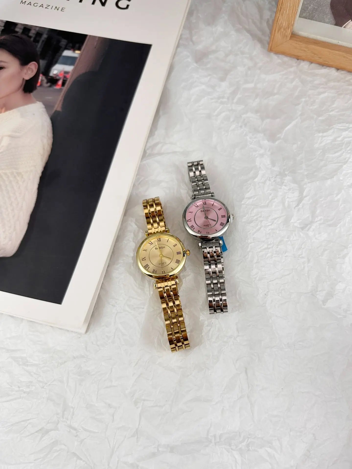 UTHAI New Women's Watch Steel Strap Exquisite Ladies' Watches Simple Thin Compact Fashion Wrist Watch Clock