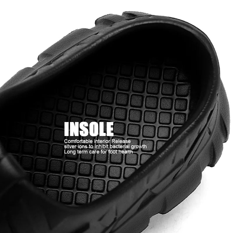 New Coming Men Chef Shoes Anti Slip Work Shoes Lazy Slippers Casual Trendy Slipper One Step Fashion Garden Shoes For Beach