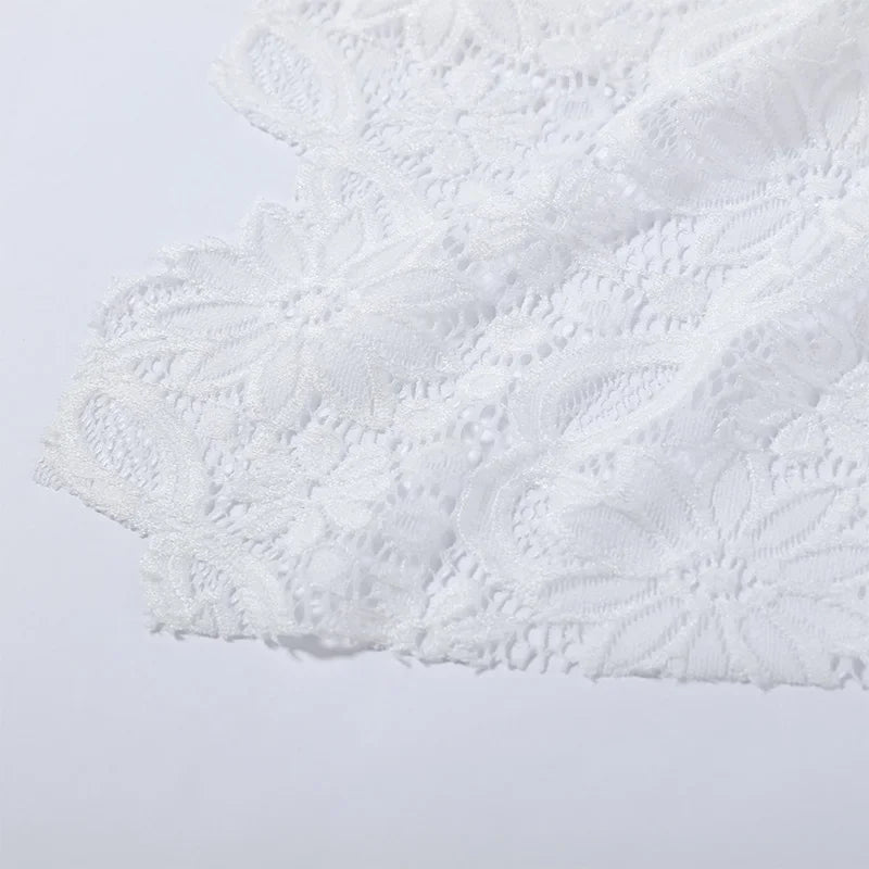 See Through Lace Vest Pant Set Women Beach Sling  Tops Pleated Straight Pants 2026 Summer Vacation Hollow Out Lady Suits