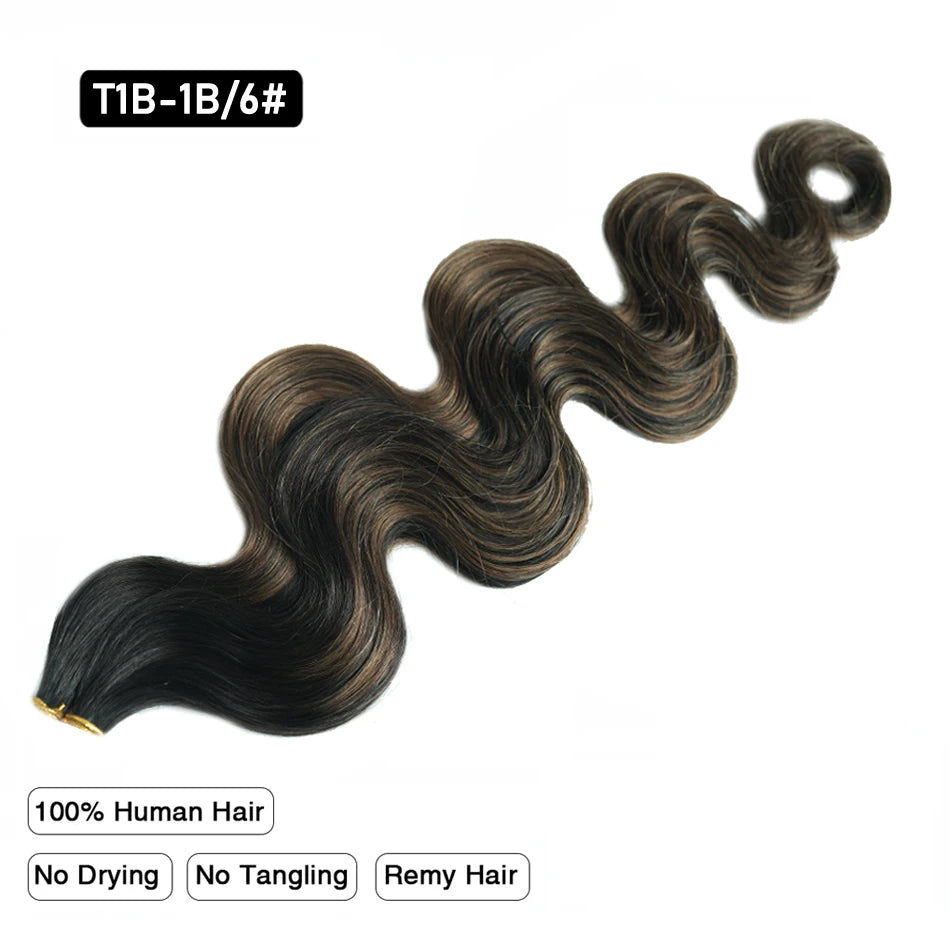 Body Wave Flat Tip Human Hair Extension Highlight Blonde Real Remy Human Fusion Hair Pre Bonded Keratin Hair 1g/S 12-26 Inch