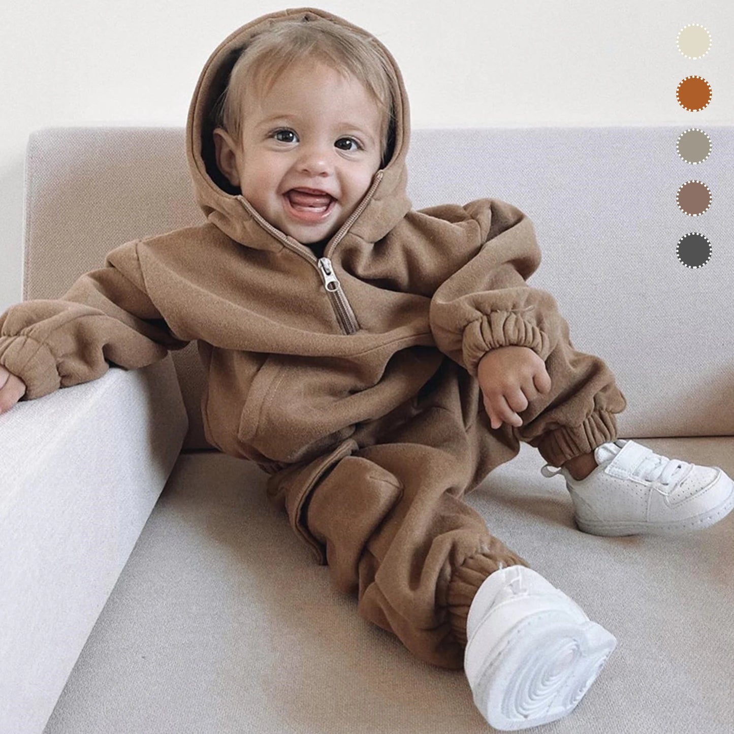 Toddlers Tracksuit,Boys Girls Jog Suits,Fleece Warm Kids Sweater Shirt+Sweater Pants,Children's Casual Sportswear,Teen Jumpsuits