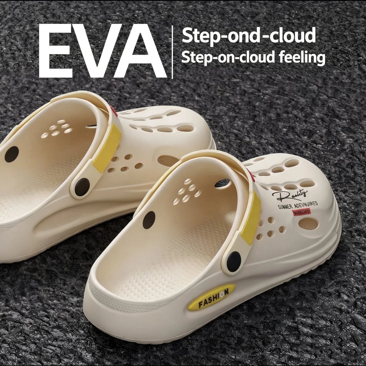 Men's Slip-on Sandals for The Beach Non-Slip Slippers Thick Soft Platform Slide Fashion Comfortable Sandals Slippers Shoes