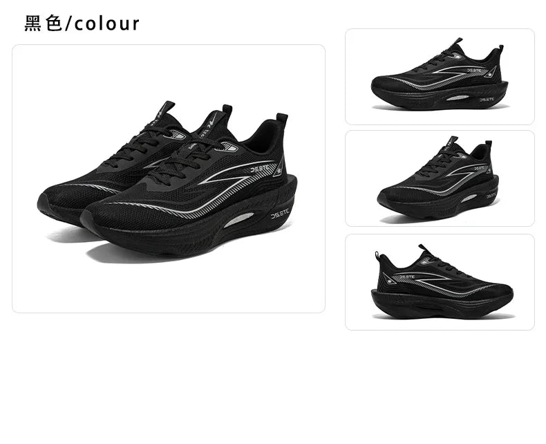 [Sports Shoes] Men's ultra light professional marathon running shoes, carbon plate cushioning, breathable low cut design, fluore