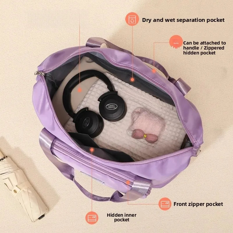 Large Capacity Casual Handbag for Men And Women Student Clothing Storage Bag Maternity Bag Travel Bag Polyester Material