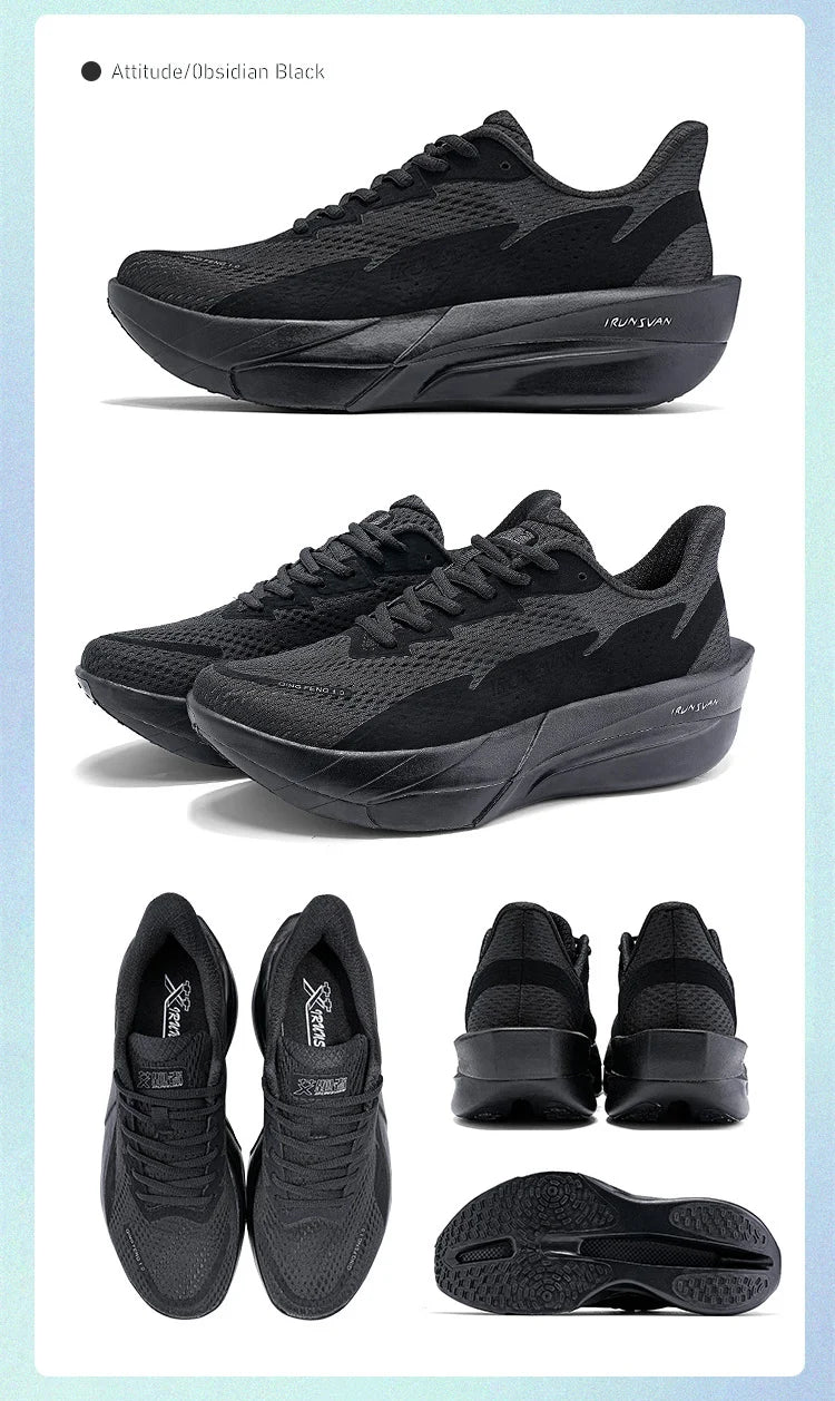 IRUNSVAN Surface 2000 Carbon Board Running Shoes Lightweight Shock-Absorbing Breathable Unisex Sports Shoes 130
