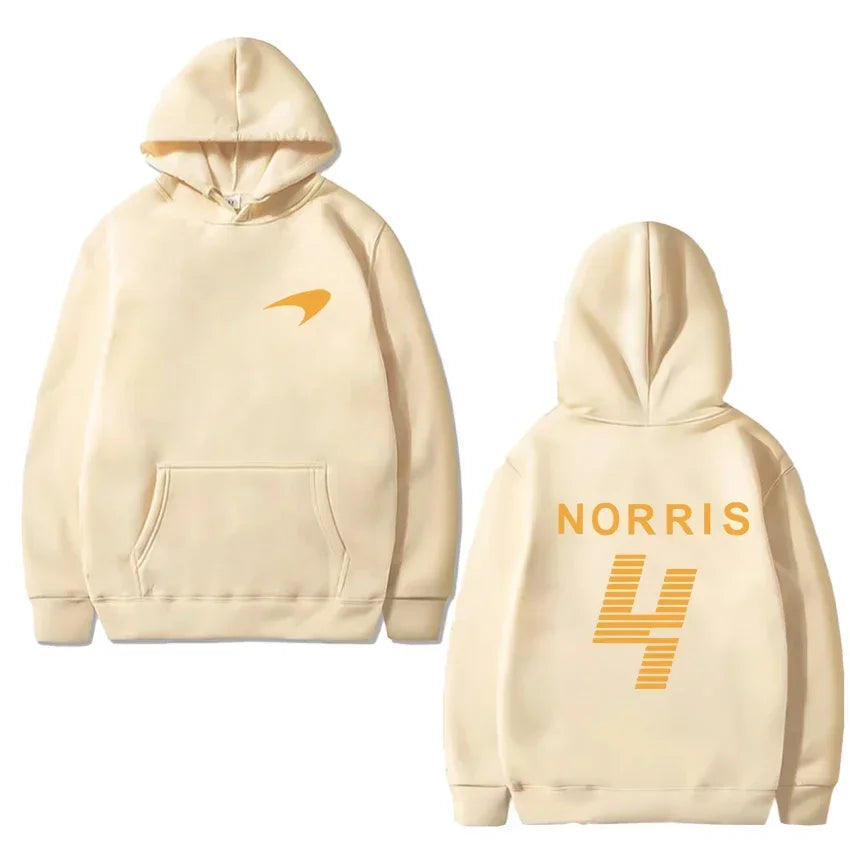 Hot sale Lando Norris Racing Driver Double Sided Print Sweatshirt Men Women Oversized Hoodie Unisex Fleece Long sleeve pullovers