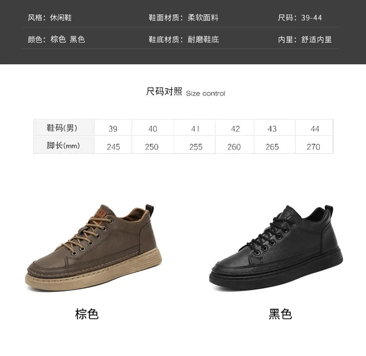 Man's Sneakers New Breathable Business Men Casual Shoes Autumn Non-slip Designer Black Leather Shoes for Men Zapatos Para Hombre