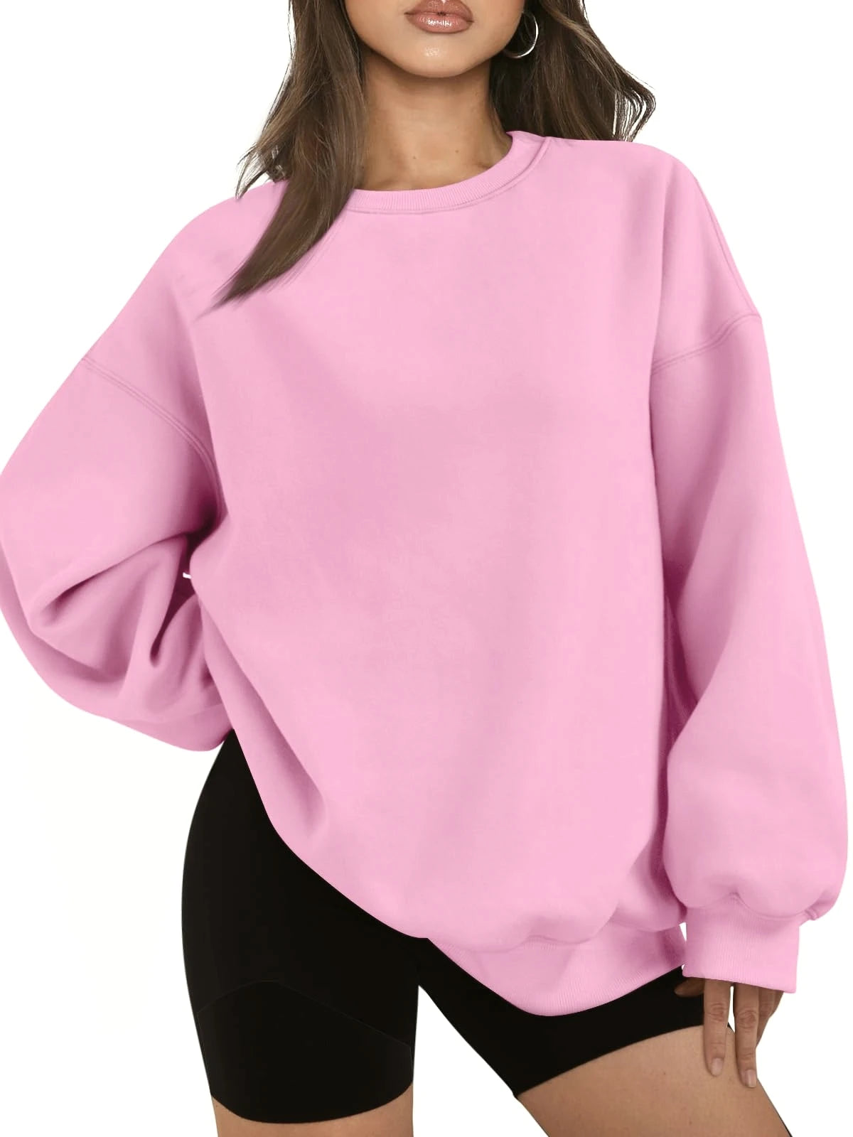Oversized Cotton Hoodie Women Fleece Sweatshirt Casual Autumn Winter Pullover