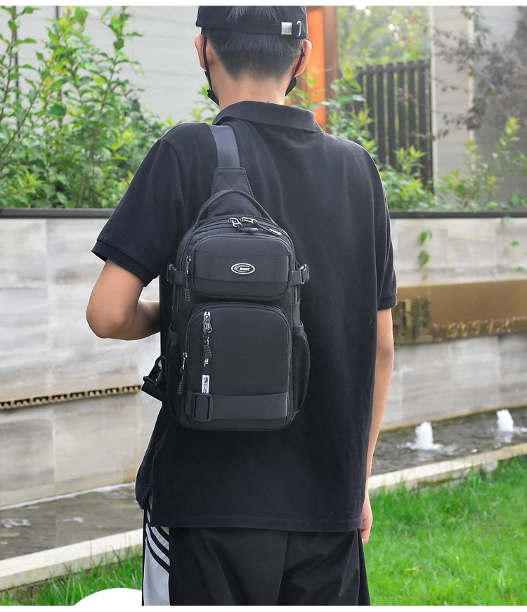 Large Capacity Men's Waist Packs Crossbody Bag High Quality Light Oxford Chest Pack Fashion Casual Men's Handbag Shoulder Bag