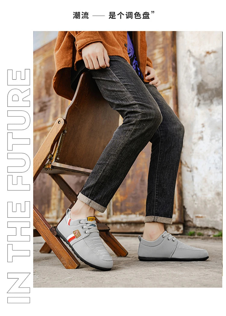Men's Shoes New Style 2026 Spring and Autumn Flat Lightweight Sports Fashion Versatile Soft-Soled Casual Shoes Men's Simple Breathable Men's Shoes