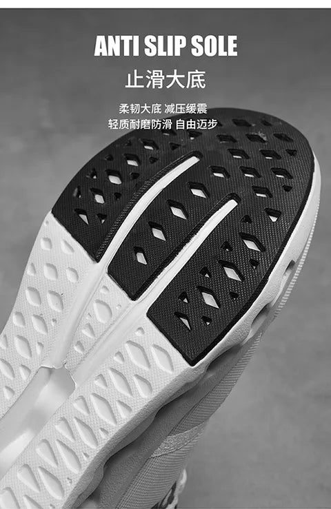 Spring new men's sports shoes breathable mesh shoes casual shoes outdoor running shoes with cushioning and lightweight design
