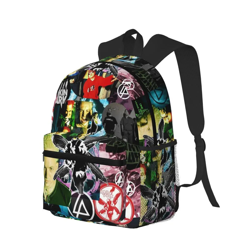 L-Linkin-S P-Park-S Band Student Backpack School Bag Hiking Travel Daypack for Boys Girls Fashion Bookbag Shoulder Bags