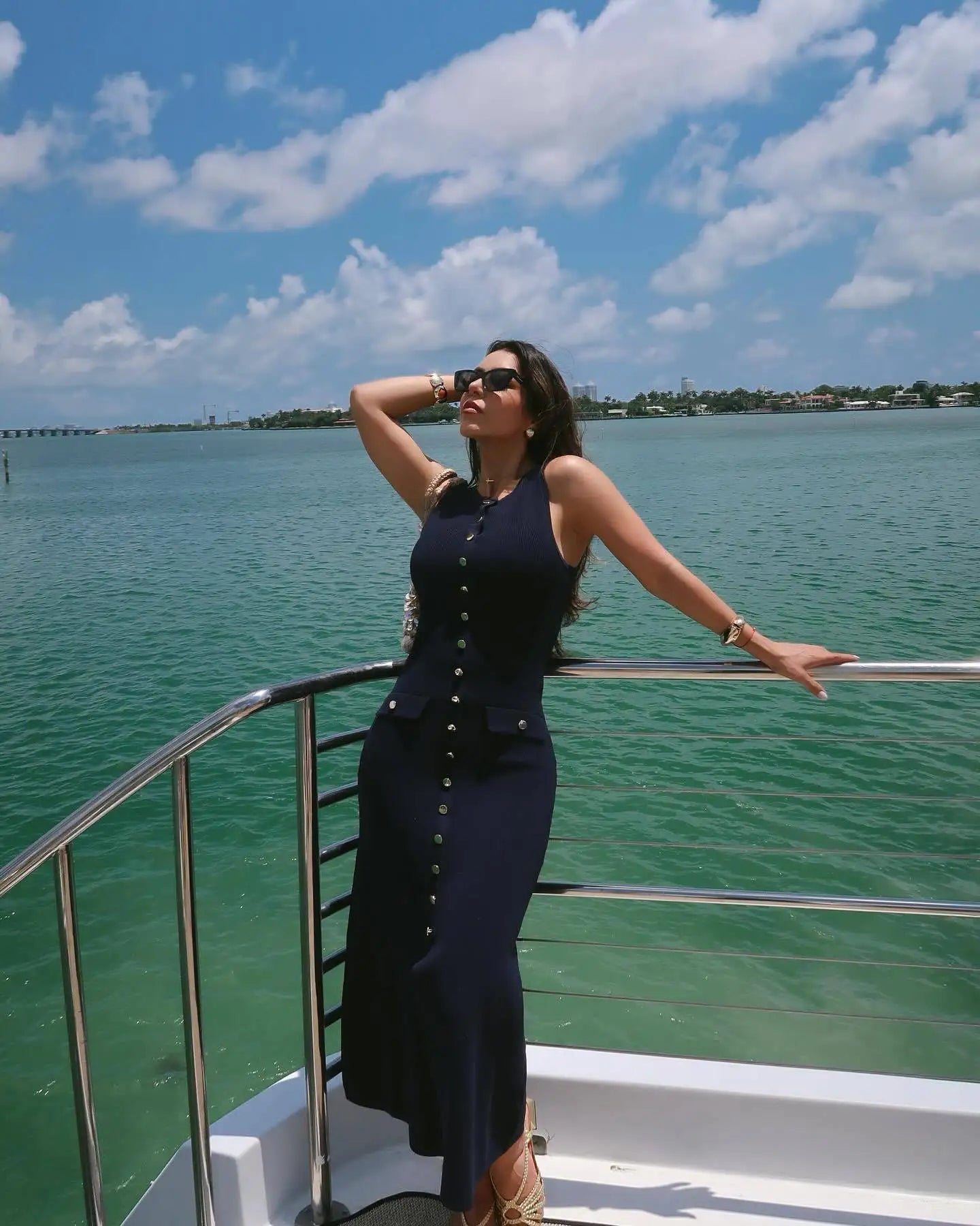 Knit Ribbed Cardigan Maxi Dress Female High Waist Slim Pocket Sleeveless Elegant Party Dress Women's Knitwear Long Dress