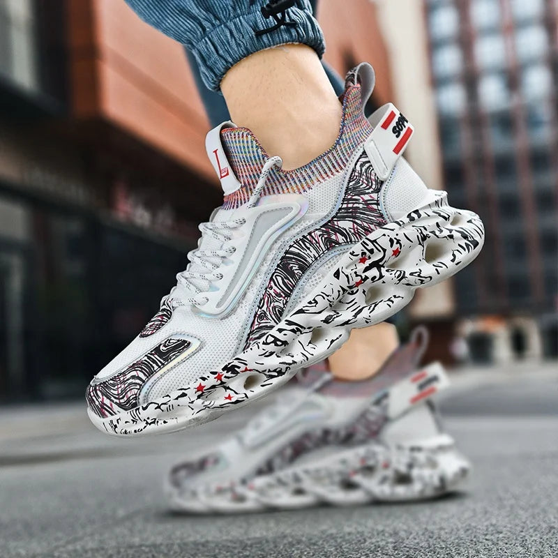 Wholesale Stock Plus Size 39-46 Athletic Trainers Autumn Mesh Platform Running Shoes for Men Trendy Sport Gym Spring Winter