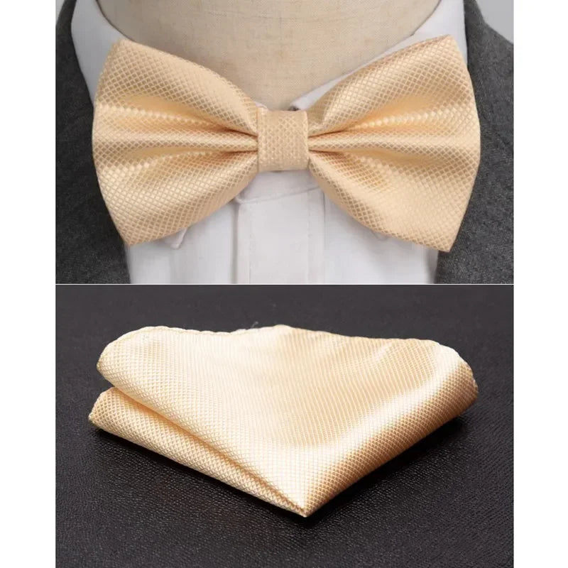 Men Bowtie Cravat Set Solid Fashion Butterfly Party Wedding Bow Ties Girls Formal Dress Tie Mens Bowknot Fashion Accessories BAZAARHUBO