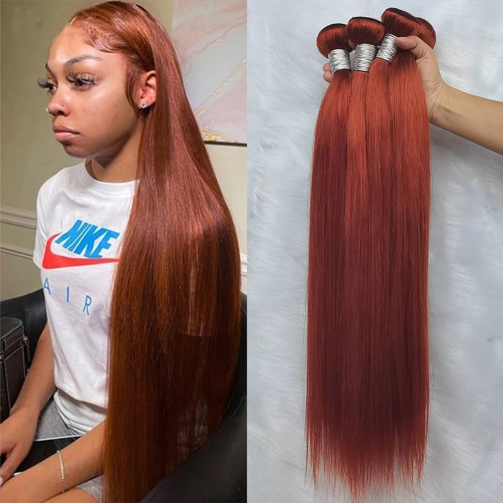 Straight Ombre Burgundy Bundles 1 3 4 Pcs/Lot 99J Dark Wine Red Brazilian Unprocessed Raw Human Hair Weave Extensions For Women