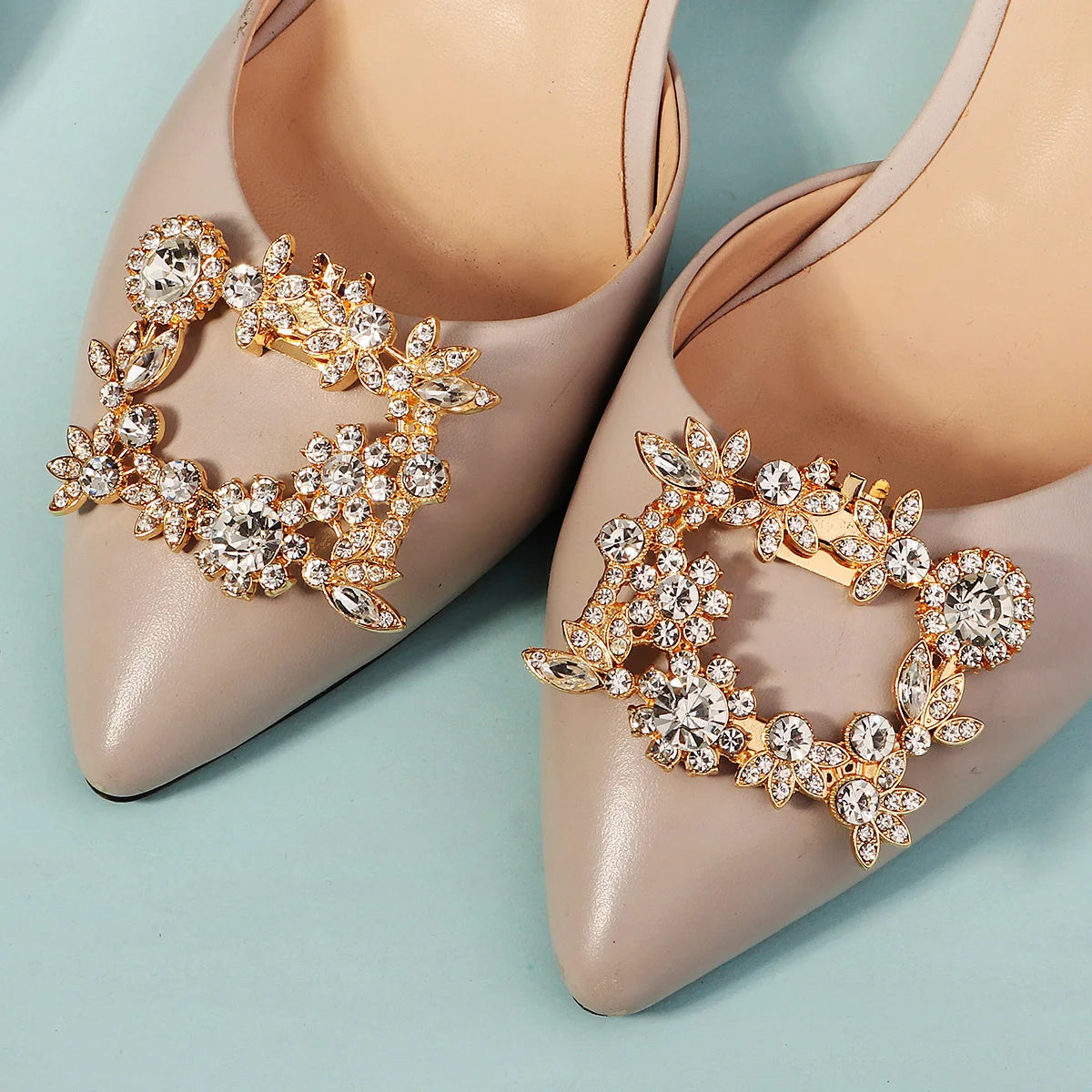New Square Simple Women's Shoe Buckle Wedding High Heels Shoe Clip Bridal Gown Accessories Daily wear jewelry Holiday Gifts