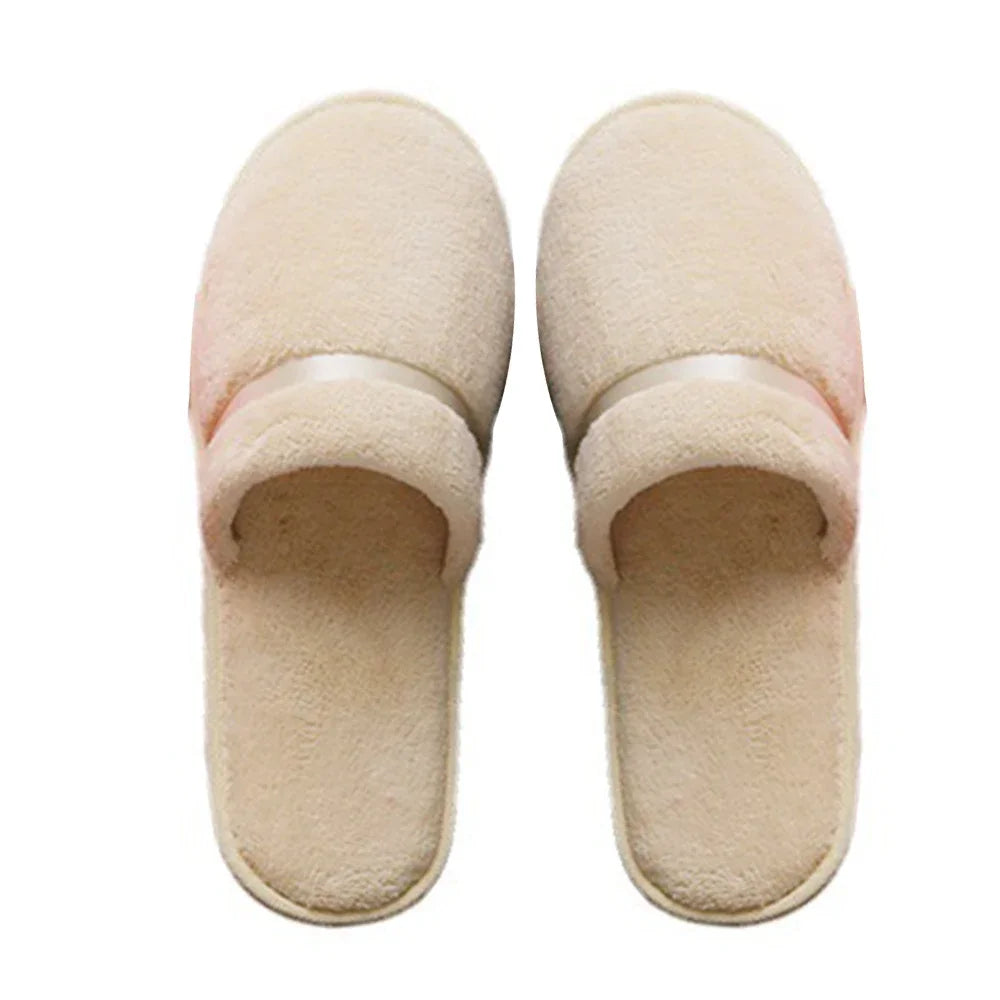 1Pair Coral fleece Men Women Cheap Hotel Slippers Cotton Slides Home Travel SPA Slipper Hospitality Comfort Home Guest Shoes